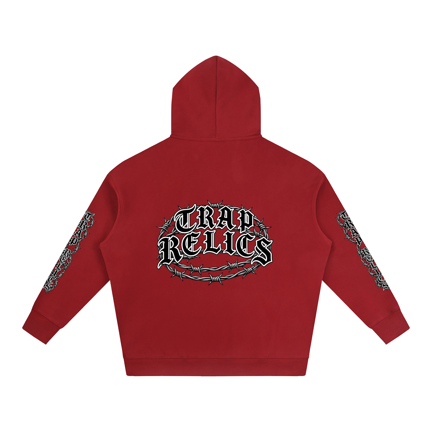 Barbed Wire Trap Relics Oversize Fleeced Hoodie