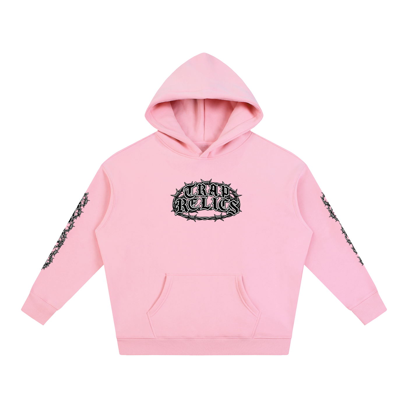 Barbed Wire Trap Relics Oversize Fleeced Hoodie