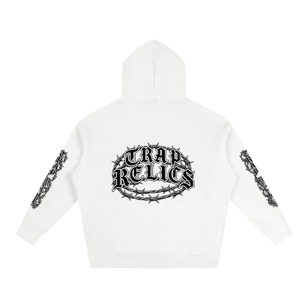 Barbed Wire Trap Relics Oversize Fleeced Hoodie