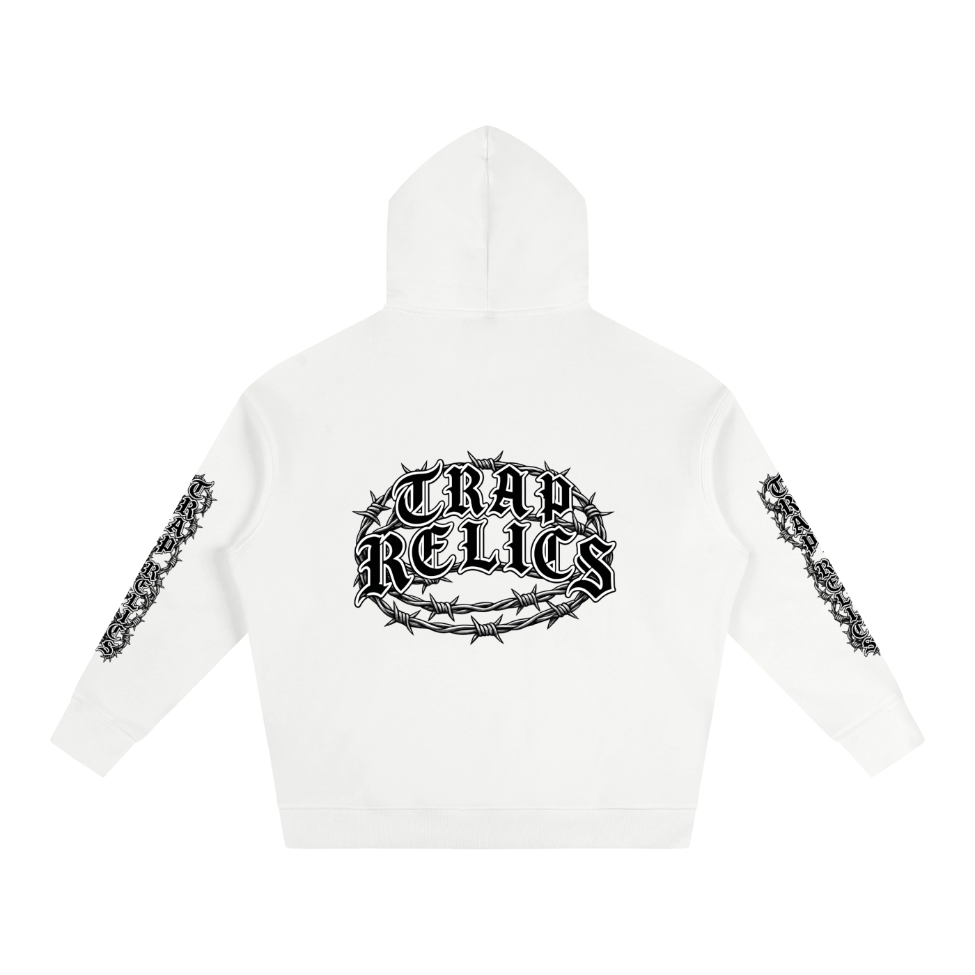 Barbed Wire Trap Relics Oversize Fleeced Hoodie