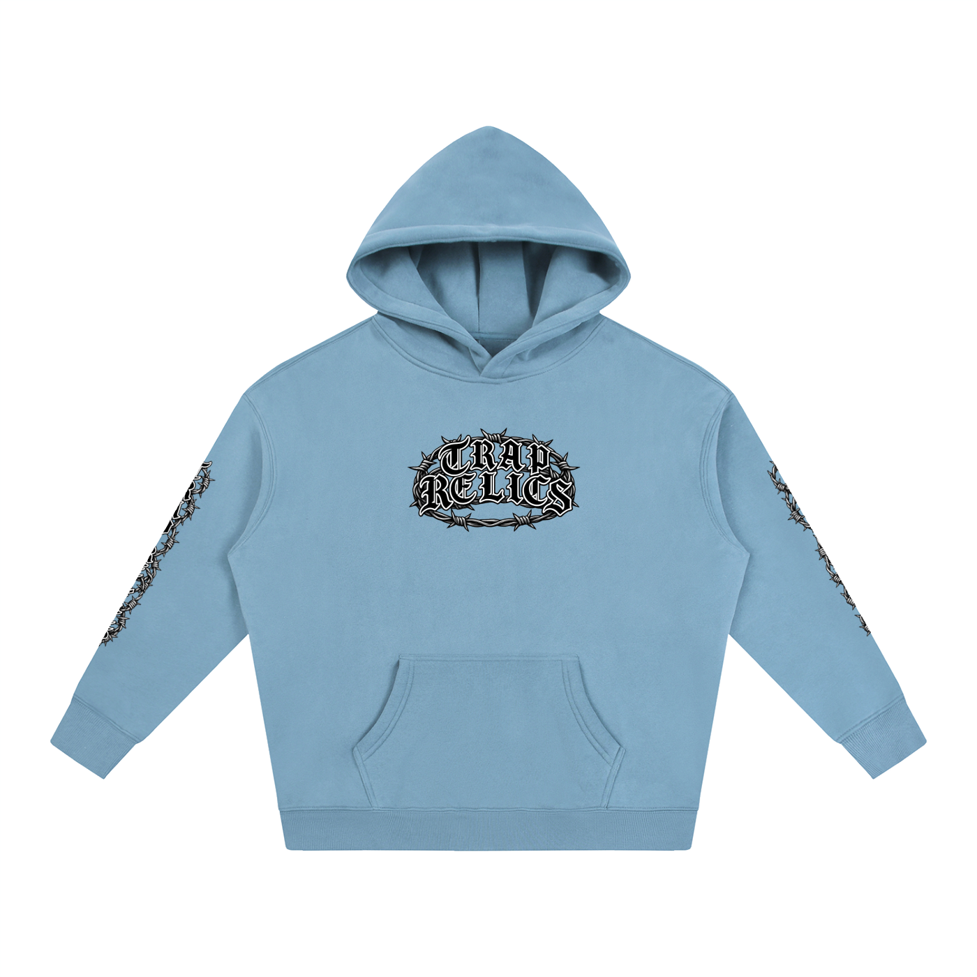 Barbed Wire Trap Relics Oversize Fleeced Hoodie