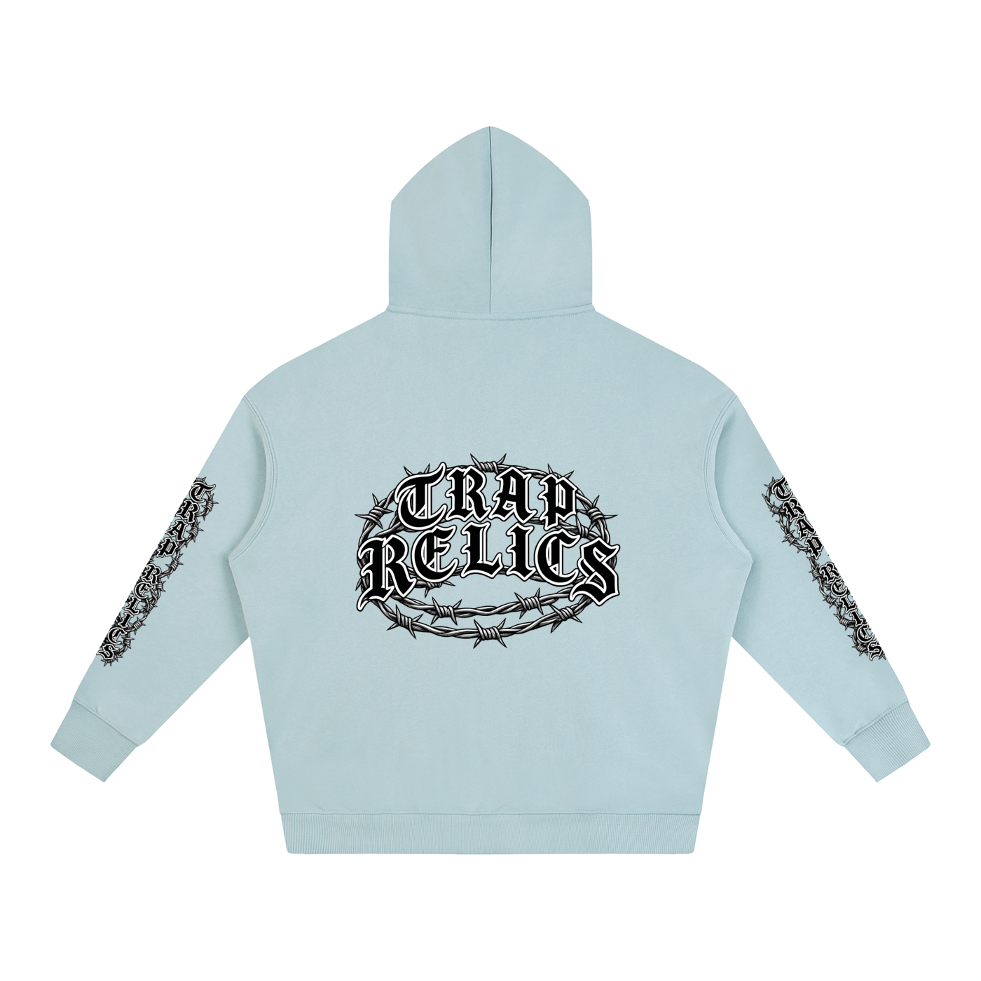 Barbed Wire Trap Relics Oversize Fleeced Hoodie