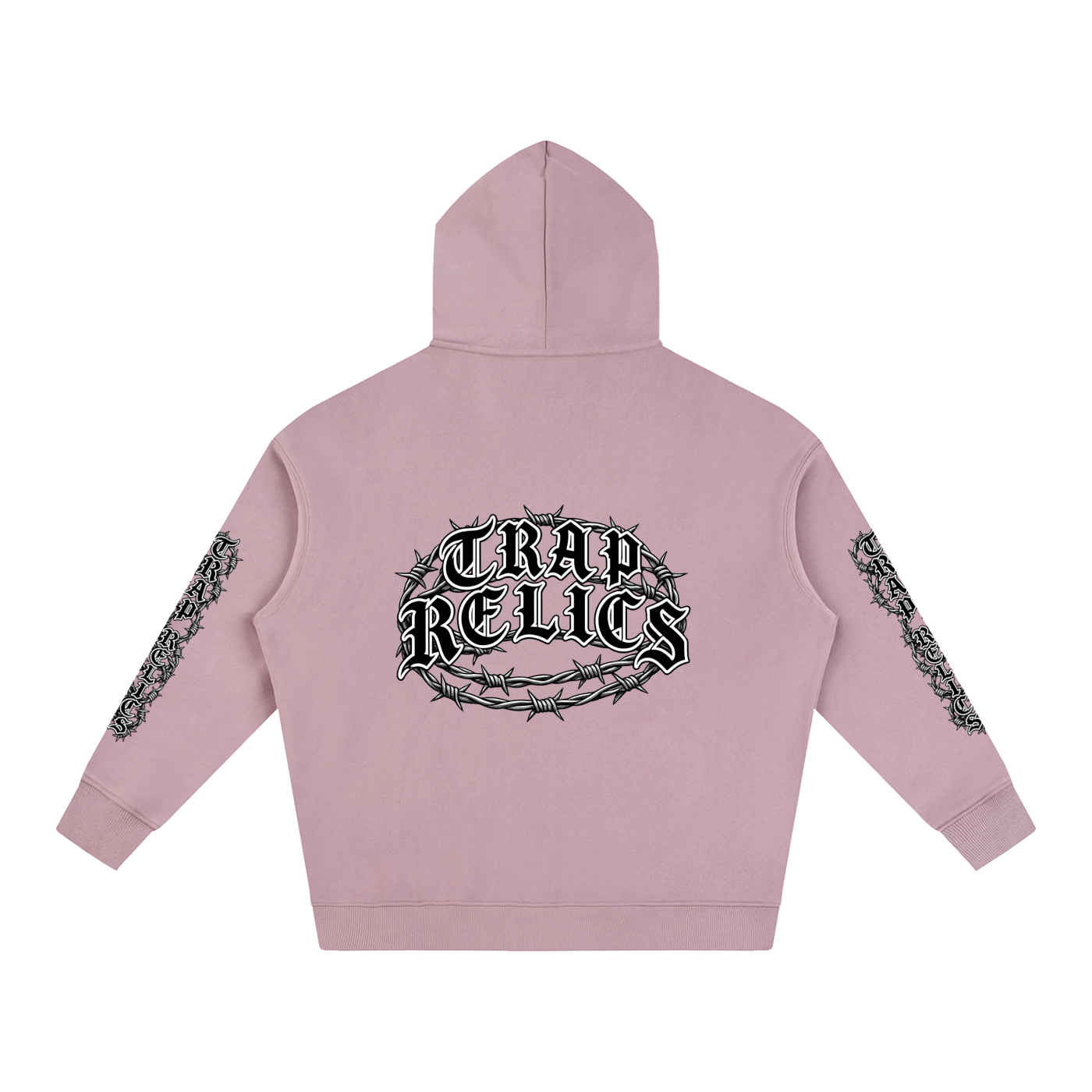 Barbed Wire Trap Relics Oversize Fleeced Hoodie