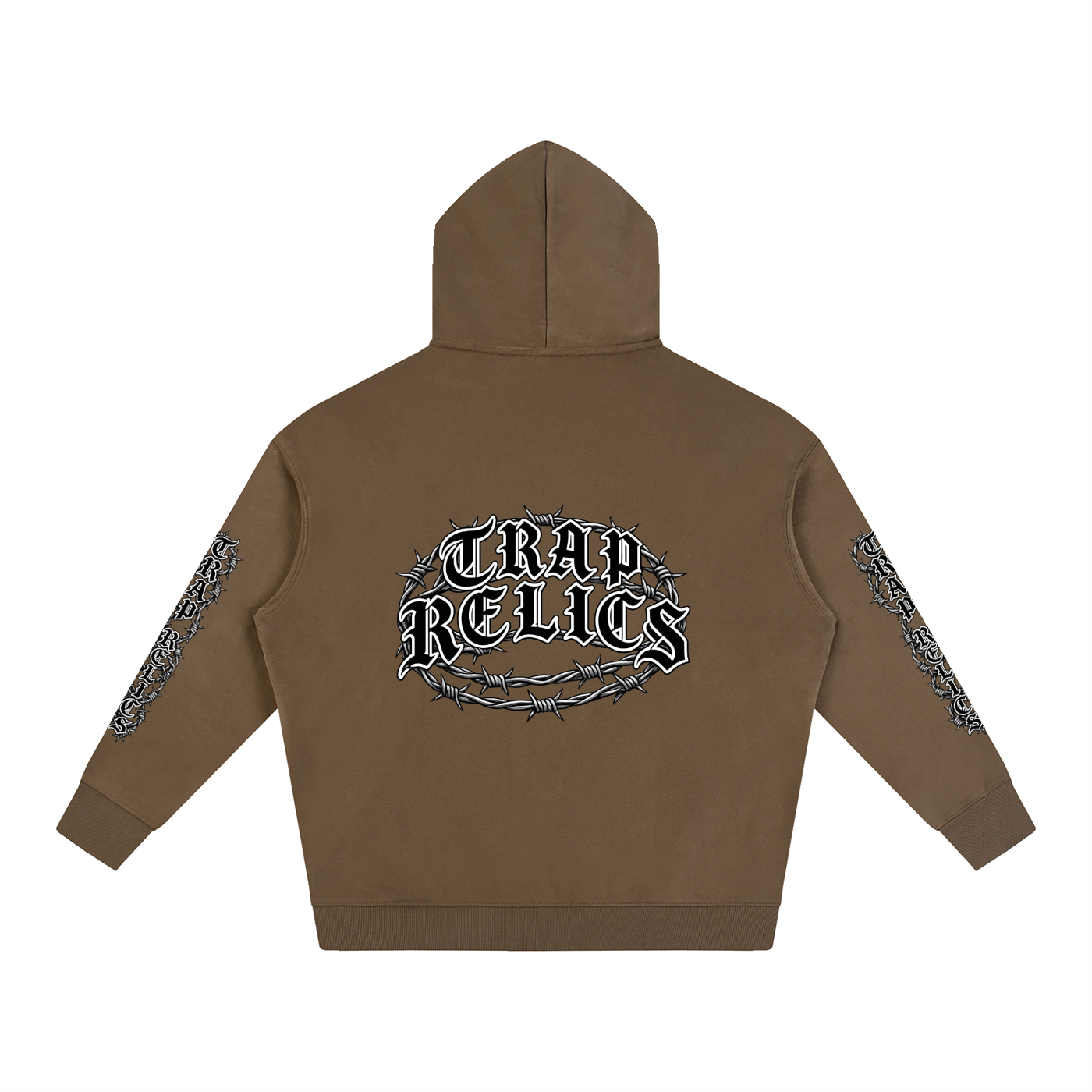 Barbed Wire Trap Relics Oversize Fleeced Hoodie