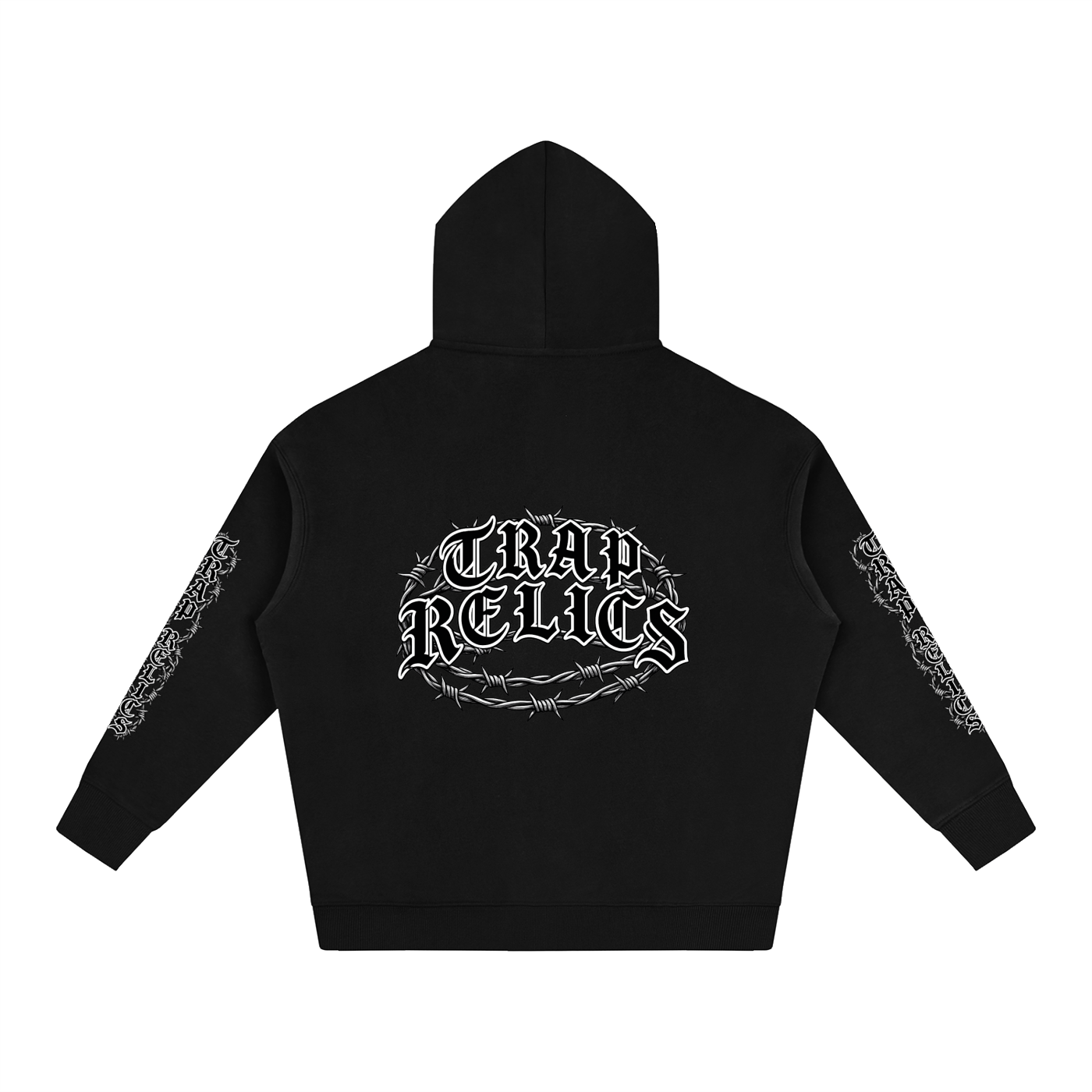 Barbed Wire Trap Relics Oversize Fleeced Hoodie