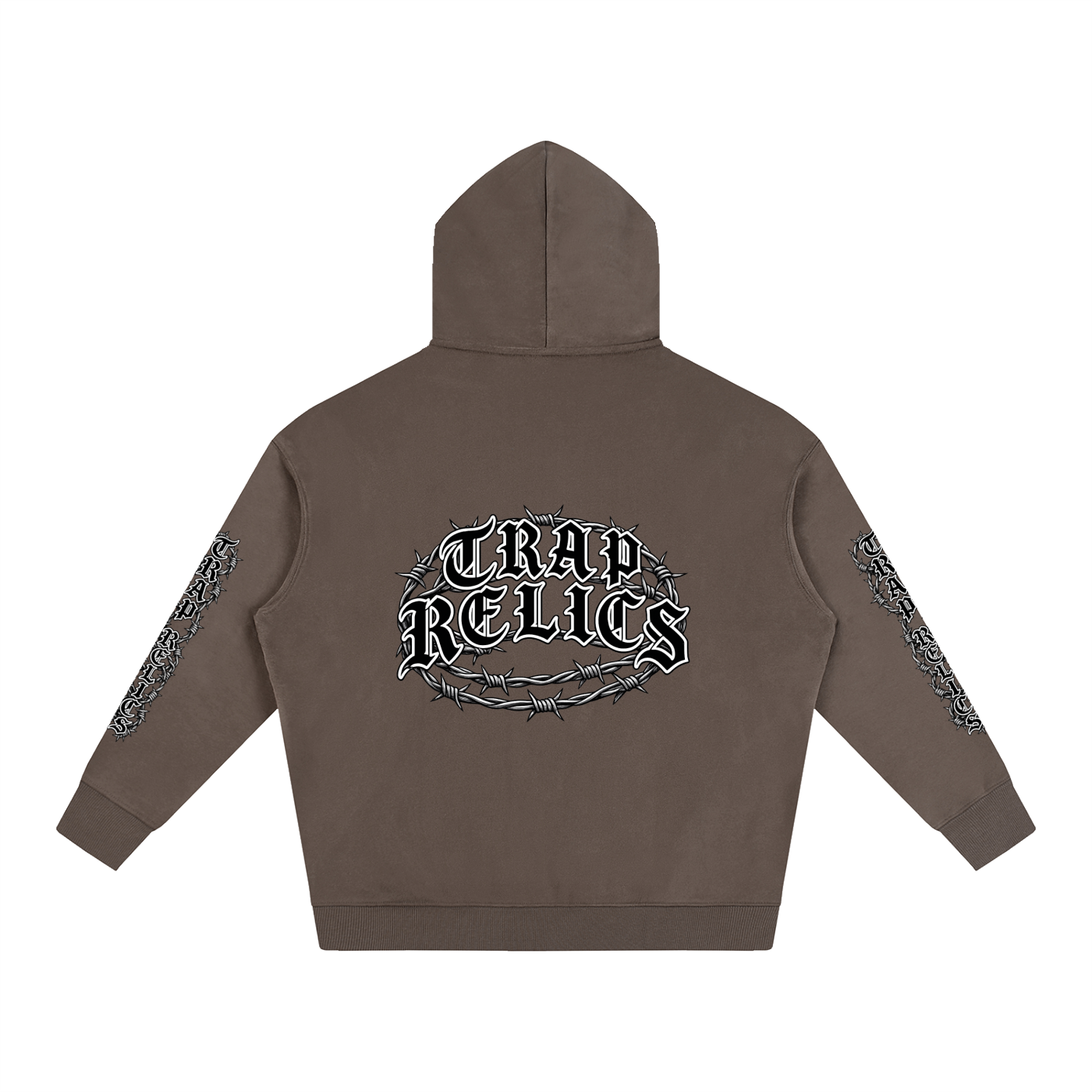 Barbed Wire Trap Relics Oversize Fleeced Hoodie