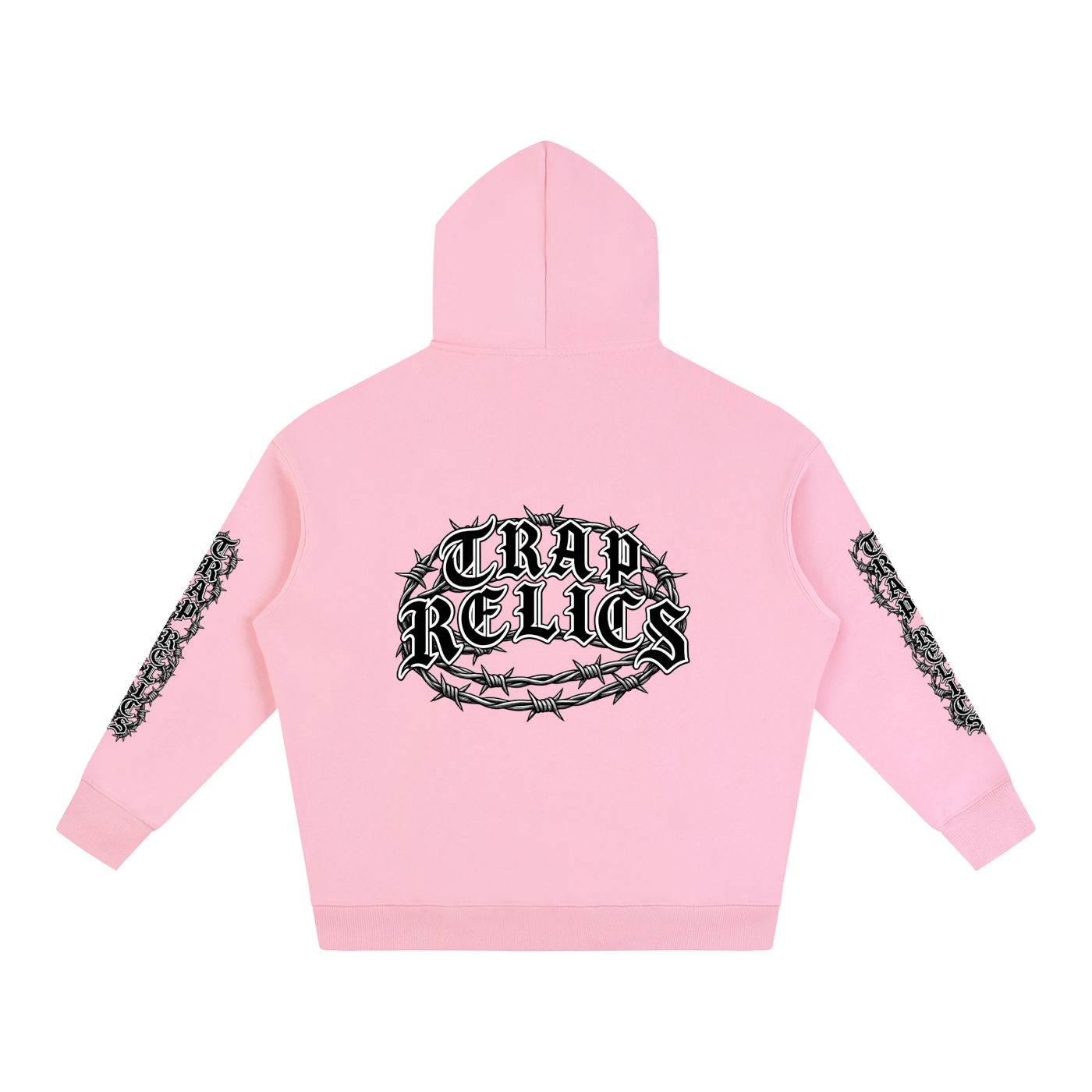Barbed Wire Trap Relics Oversize Fleeced Hoodie