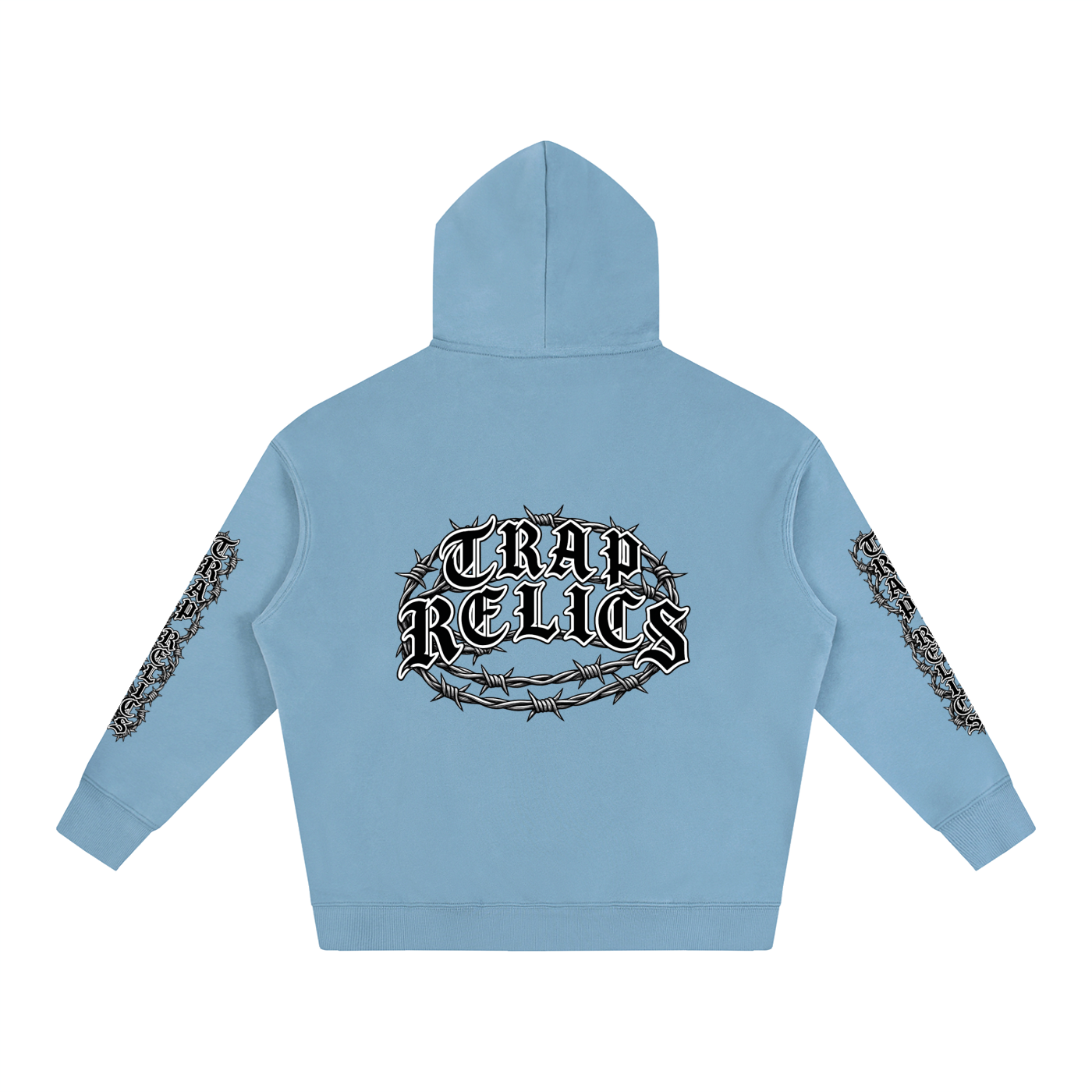 Barbed Wire Trap Relics Oversize Fleeced Hoodie
