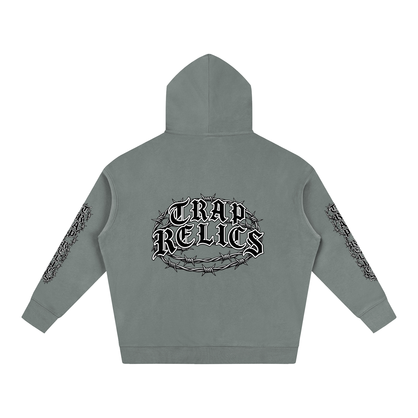 Barbed Wire Trap Relics Oversize Fleeced Hoodie