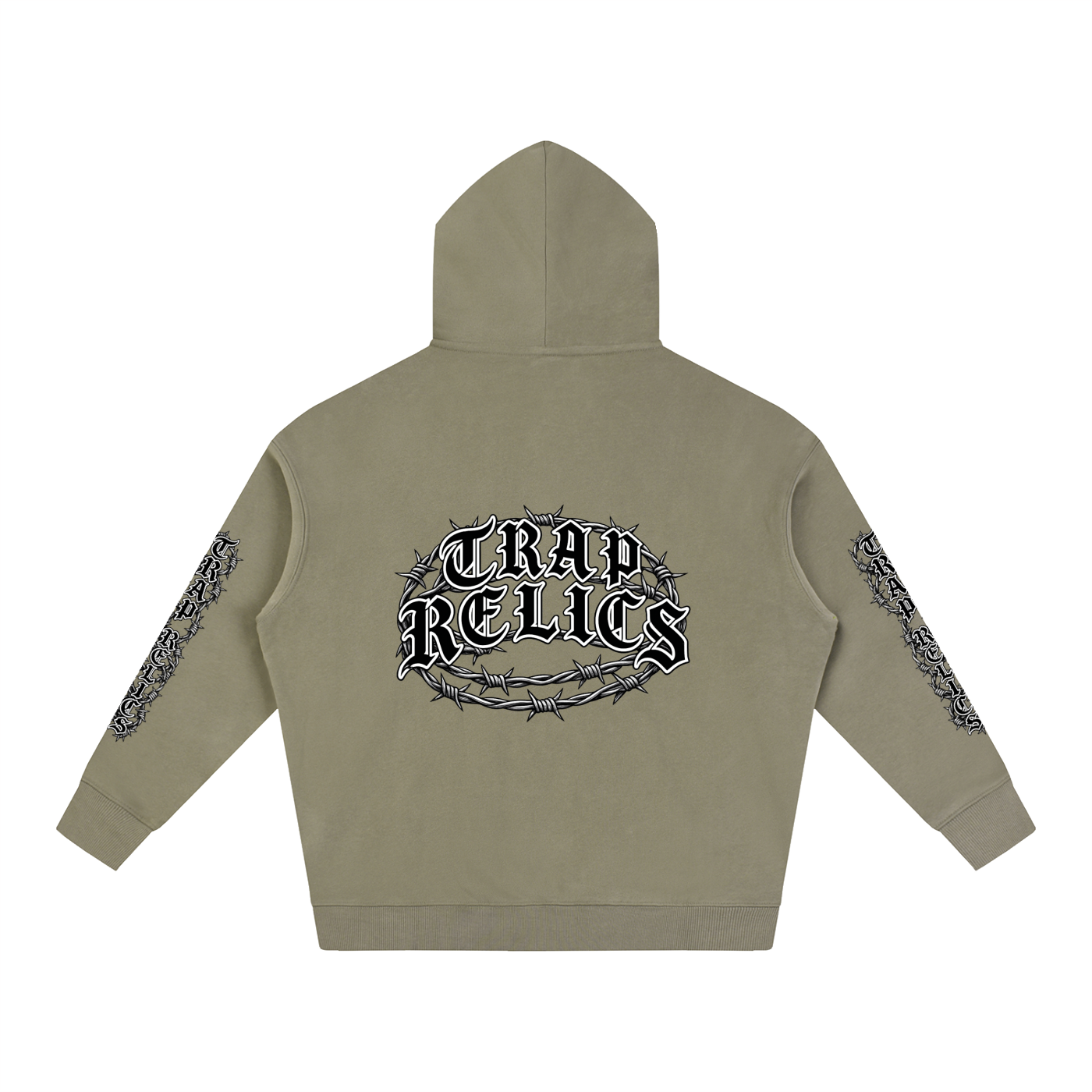 Barbed Wire Trap Relics Oversize Fleeced Hoodie